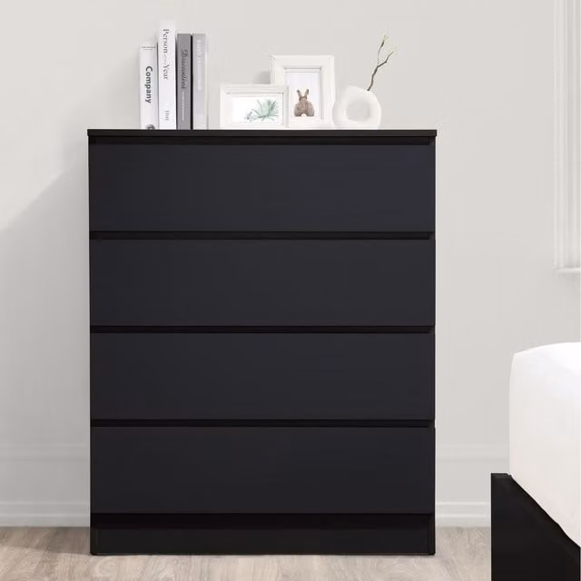 Birlea Oslo 4 Drawer Chest in Black