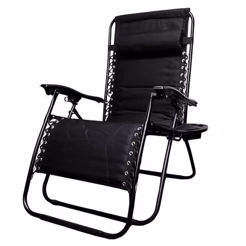 Samuel ALEXANDER Luxury Padded Multi Position Zero Gravity Garden Relaxer Chair Lounger in Black – 5