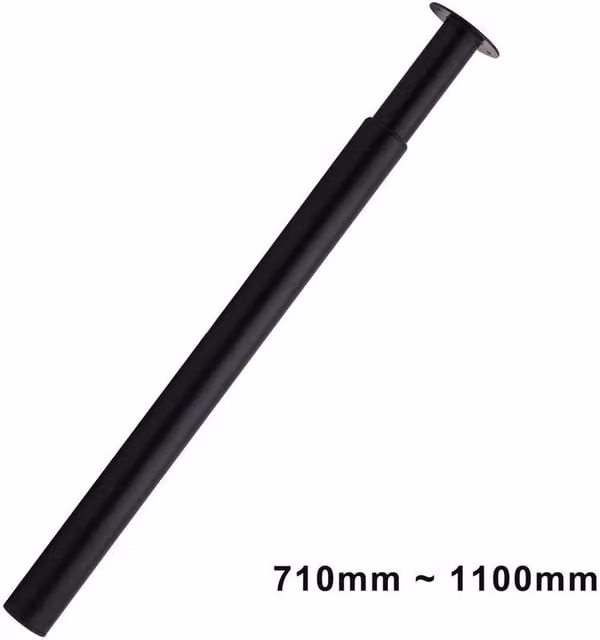 FORGEVIO Adjustable Metal Kitchen Worktop or Desk Leg in Black, Height: 71.0 - 110.0 cm – 1