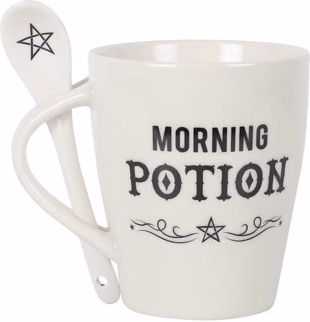 Something Different Morning Potion Ceramic Mug Set in White