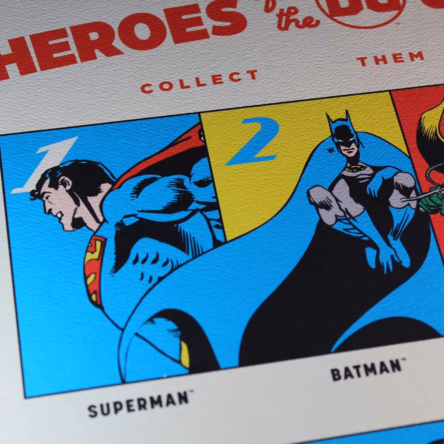 FaNaTtik DC Comics 90th Anniversary Heroes A3 Art Print, Multicolour, H 42.0 cm x W 29.7 cm – 3