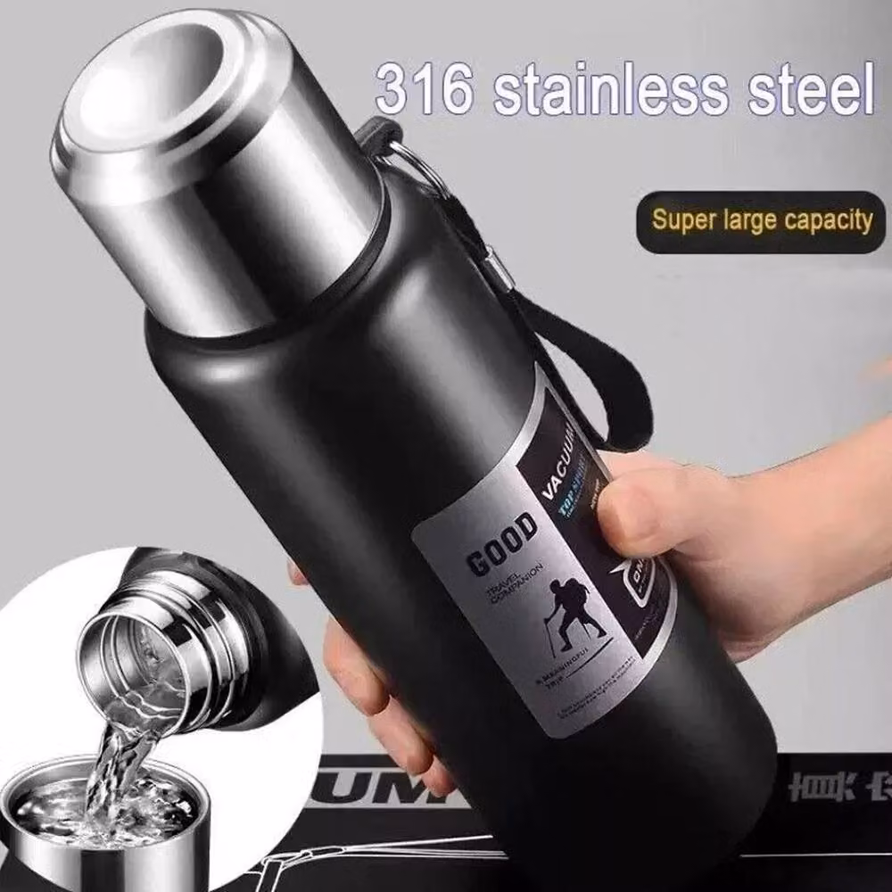 SPETLEK Black Stainless Steel Vacuum Insulated Bottle, 0.8 l – 2