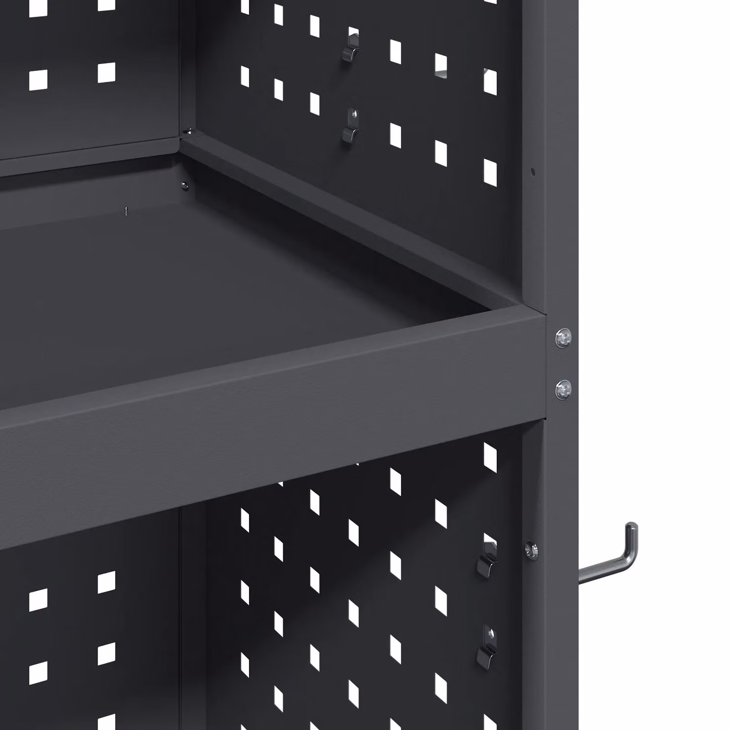 Berkfield Lockable and Rollable Tool Trolley in Anthracite, Powder-coated Steel, W/D/H: 65 x 35 x 111 cm – 4