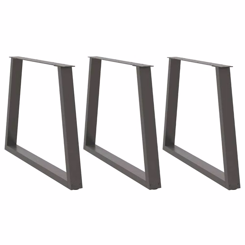 Berkfield Home V-Shape Dining Table Legs, 3 Piece Steel Set in Anthracite, H: 72 cm, W: 90 cm – 1