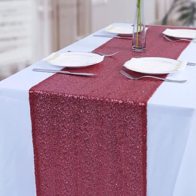 Trimming Shop Fuchsia Glitter Sequin Table Runner