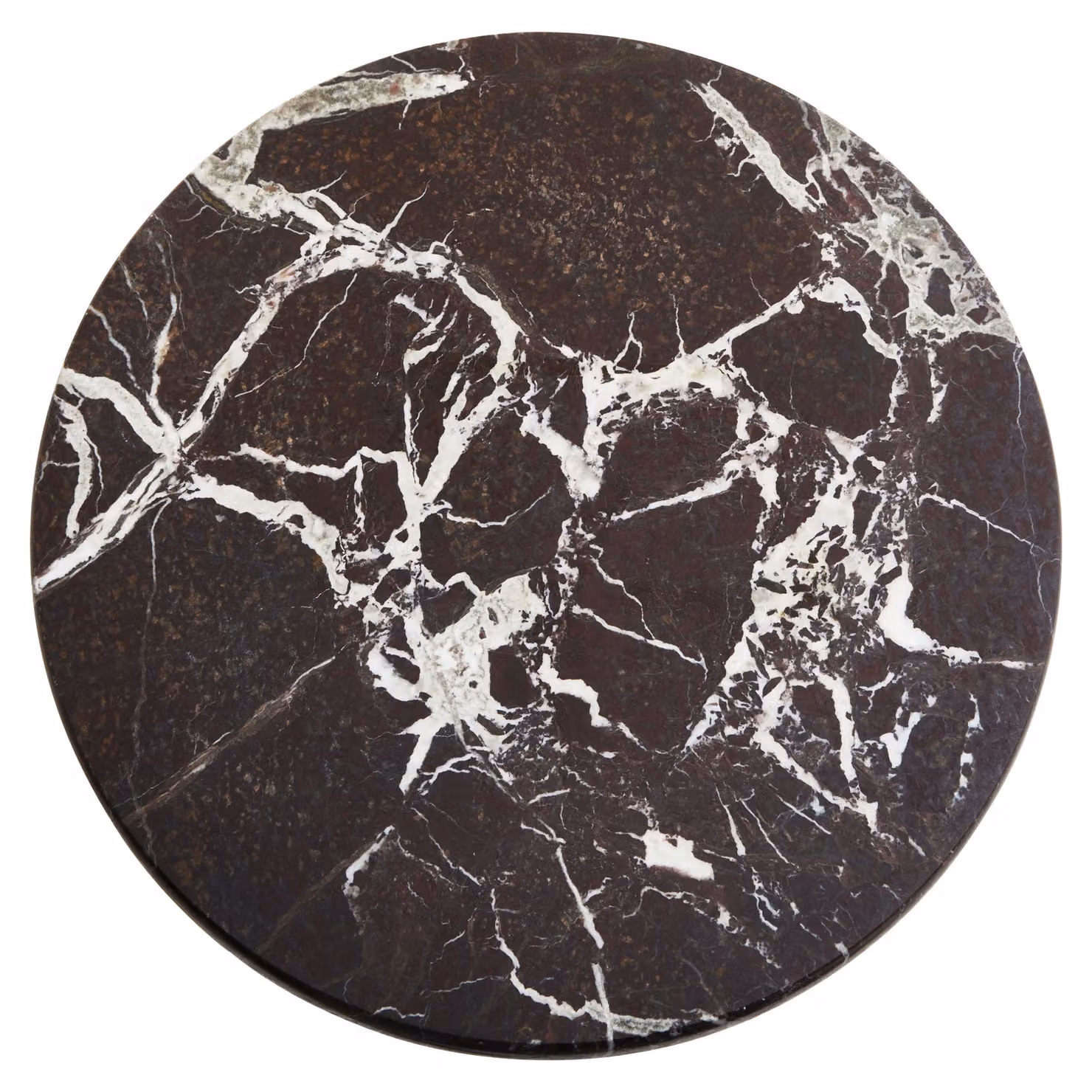 Orsina Salmo Red and White Marble Round Lazy Susan – 2