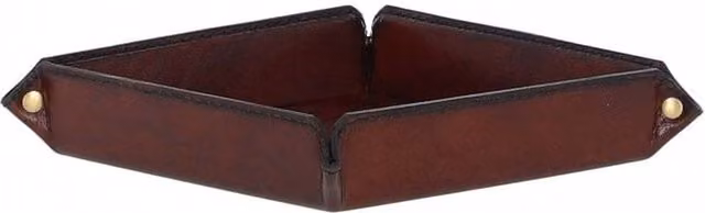 Ashwood Brown Leather Valet Tray