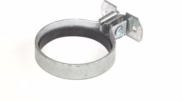 Hargreaves Premier Galvanised Silver Downpipe Bracket with Gasket and Screw, 150mm
