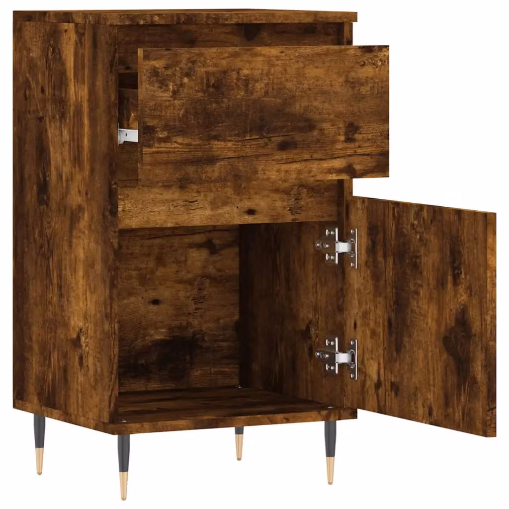 Berkfield Home Smoked Oak Sideboard in Brown, W/D/H: 40 x 35 x 70 cm – 4