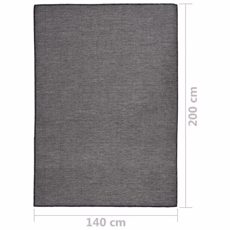 Berkfield Home Grey Outdoor Flatweave Round Rug, Diameter: 100 cm