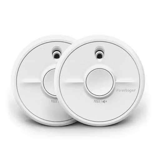 FireAngel Twin Pack White Battery Powered Optical Smoke Alarms – 1