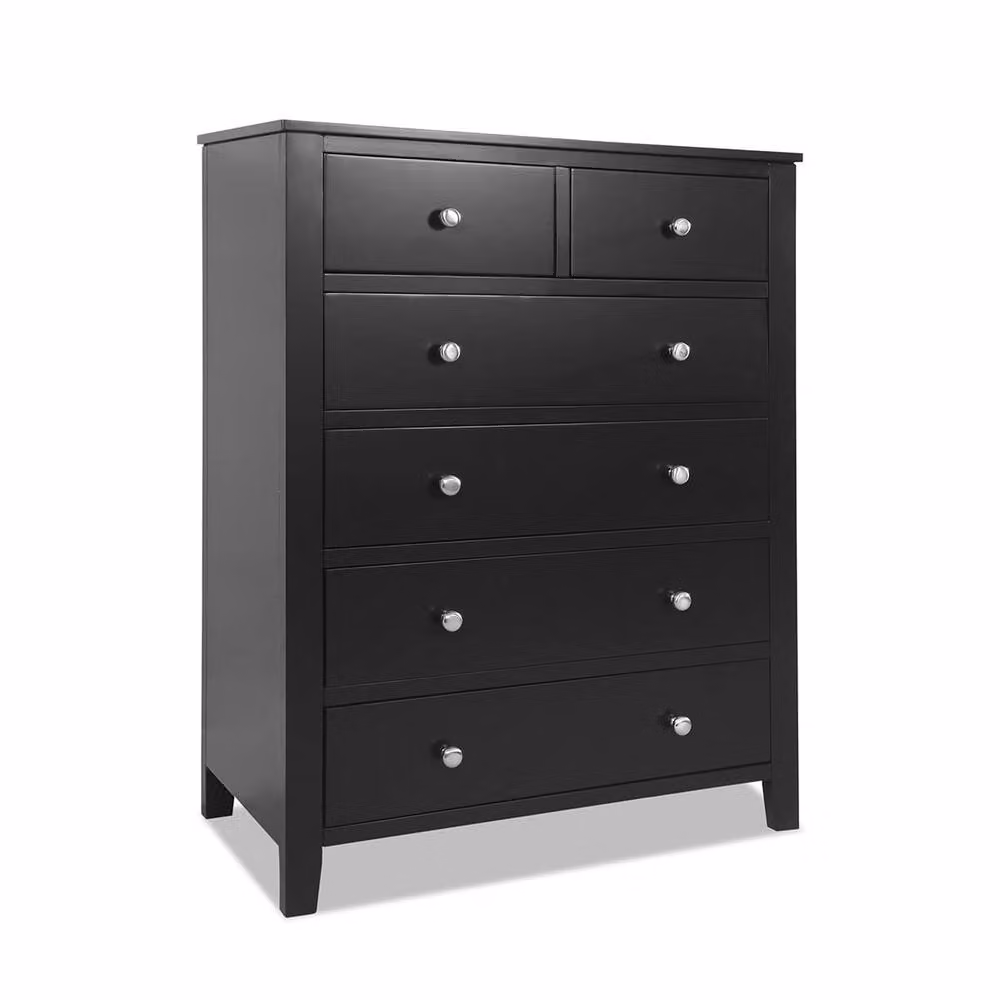 Statement Furniture Brooklyn 2 Over 4 Chest of Drawers in Black – 2