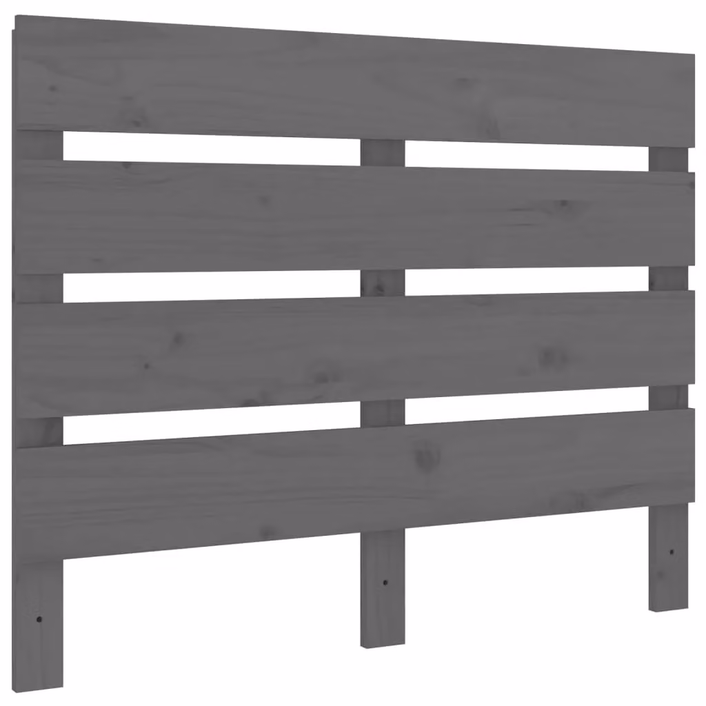 Berkfield Home Grey Rustic Solid Pine Wood Headboard W/D/H: 100 x 3 x 80 cm – 2