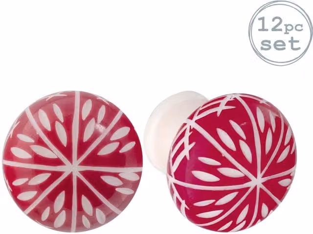 Nicola Spring Polished Resin Cupboard and Drawer Knobs, Purple, Pack of 12 – 1