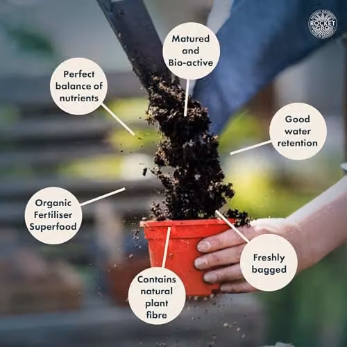 RocketGro Seed and Cutting Compost Peat Free Superior Blend, Organic with added John Innes, 2 x 20L – 3
