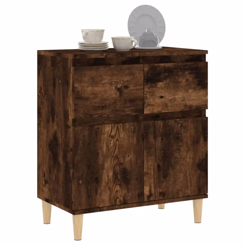 Berkfield Home Smoked Oak Sideboard in Brown, W/D/H: 60 x 35 x 70 cm – 3
