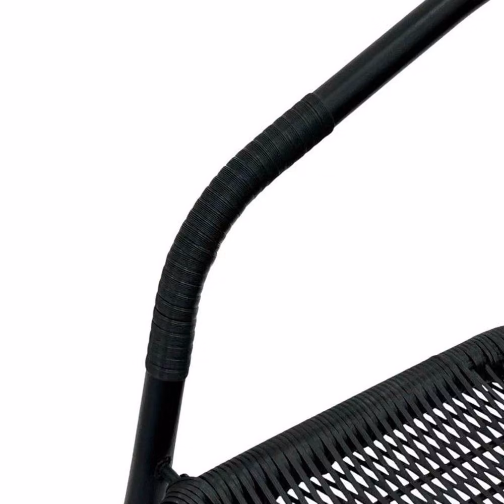 NESTLUNE Set of 2 Black Rattan Outdoor Patio Chairs – 4