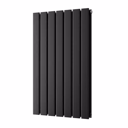UK Radiators Typhoon Black Flat Tube Horizontal Designer Radiator W: 47.6 cm, H: 80 cm – 2