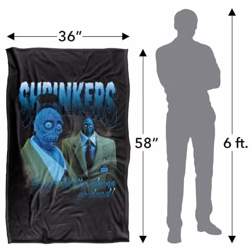 LOGOVISION Beetlejuice 2 (2024) Shrinkers Homage Super Soft Fleece Throw Blanket, Multicolour, W/D/H: 91 x 147 x 1 cm – 2