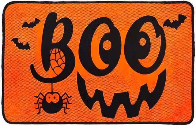 VFM e-Store Orange Halloween Door Mat, W: 60 cm, D: 40 cm