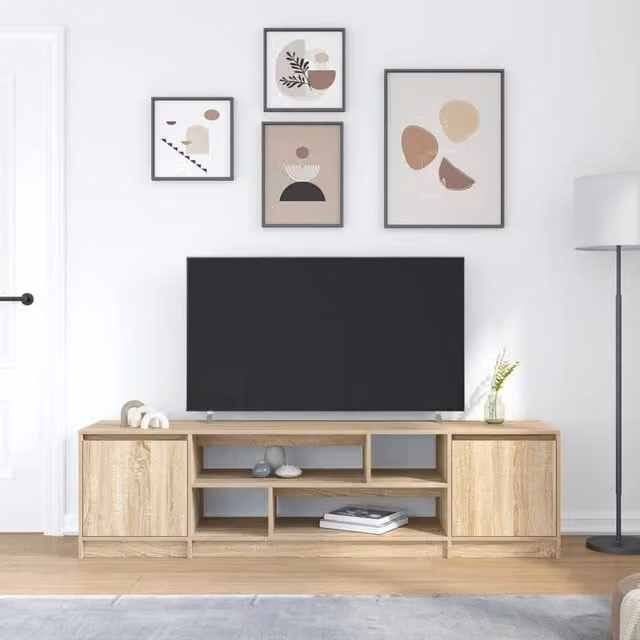 Berkfield Home Sonoma Oak TV Cabinet in Light Brown, W/D/H: 188.5 x 41 x 50 cm