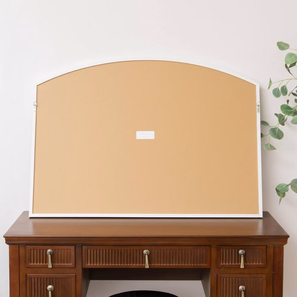 Melody Maison Distressed White Arched Window Wall Mirror, W: 100 cm, H: 70 cm – 2