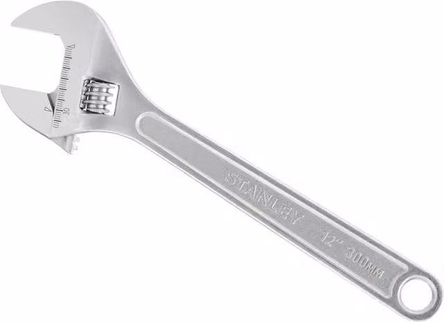 Stanley Metal Adjustable Wrench in Silver and Multicolour
