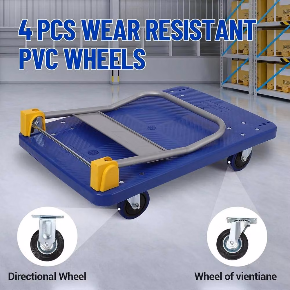 VOGREX Heavy Duty Foldable Platform Truck in Blue – 4