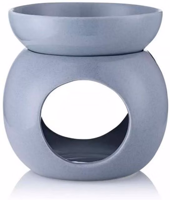 Kingsbury Gifts Ava May Round Ceramic Wax Burner in Grey