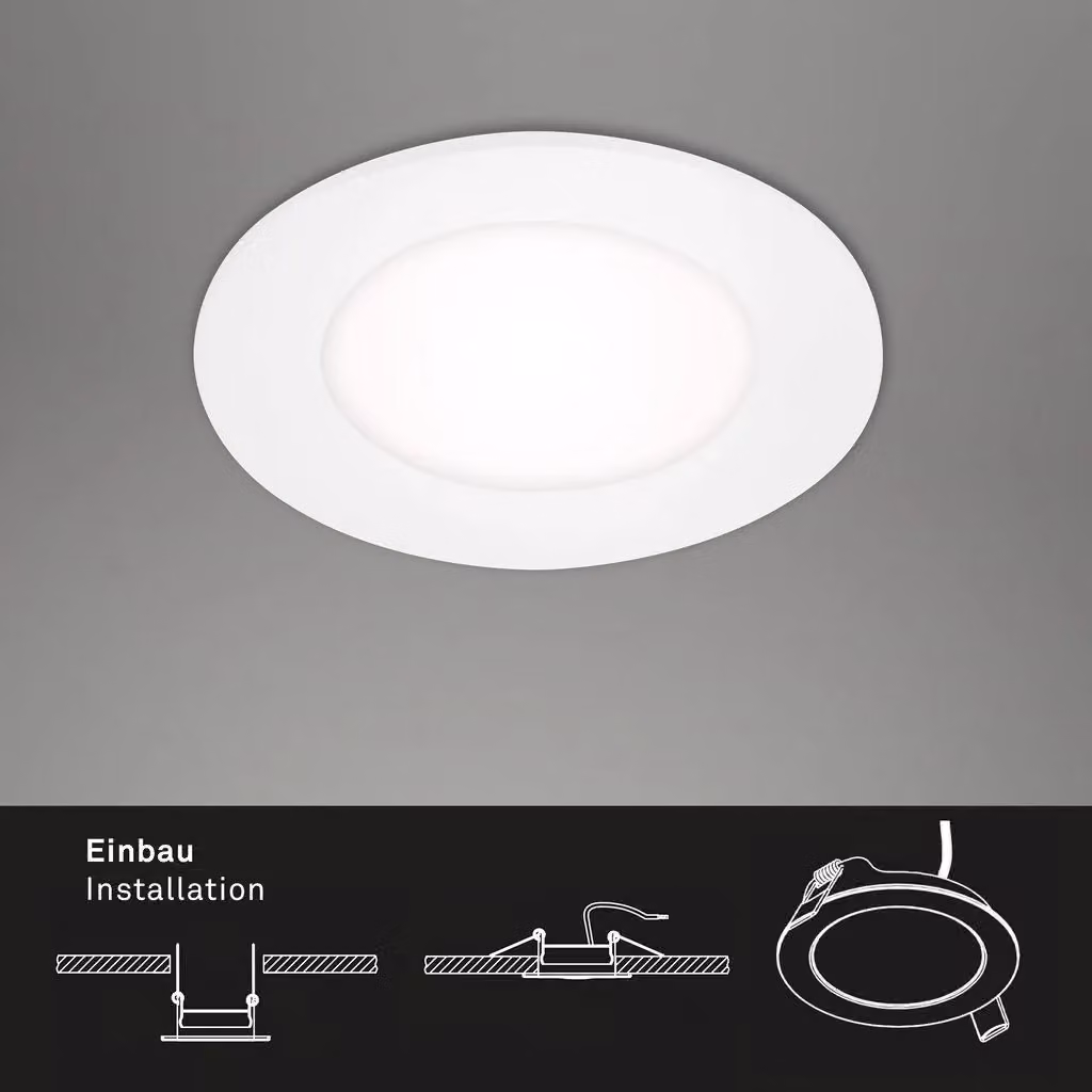 Briloner Set of 3 White LED Recessed Ceiling Lights, 4000K, D x H: 6.8 x 3 cm – 2