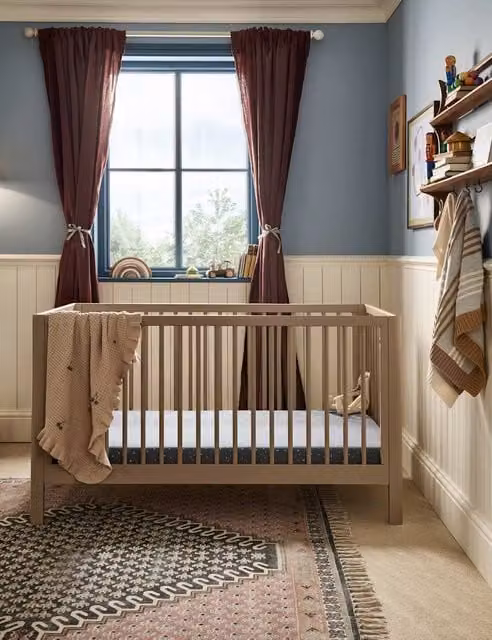 Mamas & Papas Arbor Modern Solid Wood Cot Bed in Brown