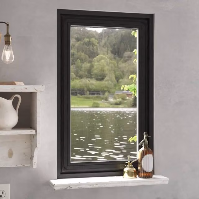 Berkfield Home Magnetic Insect Window Screen in Anthracite and Black, W: 80 cm x H: 140 cm