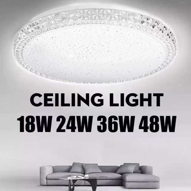 NESTLUNE 36W Round LED Ceiling Light Panel Downlight in White