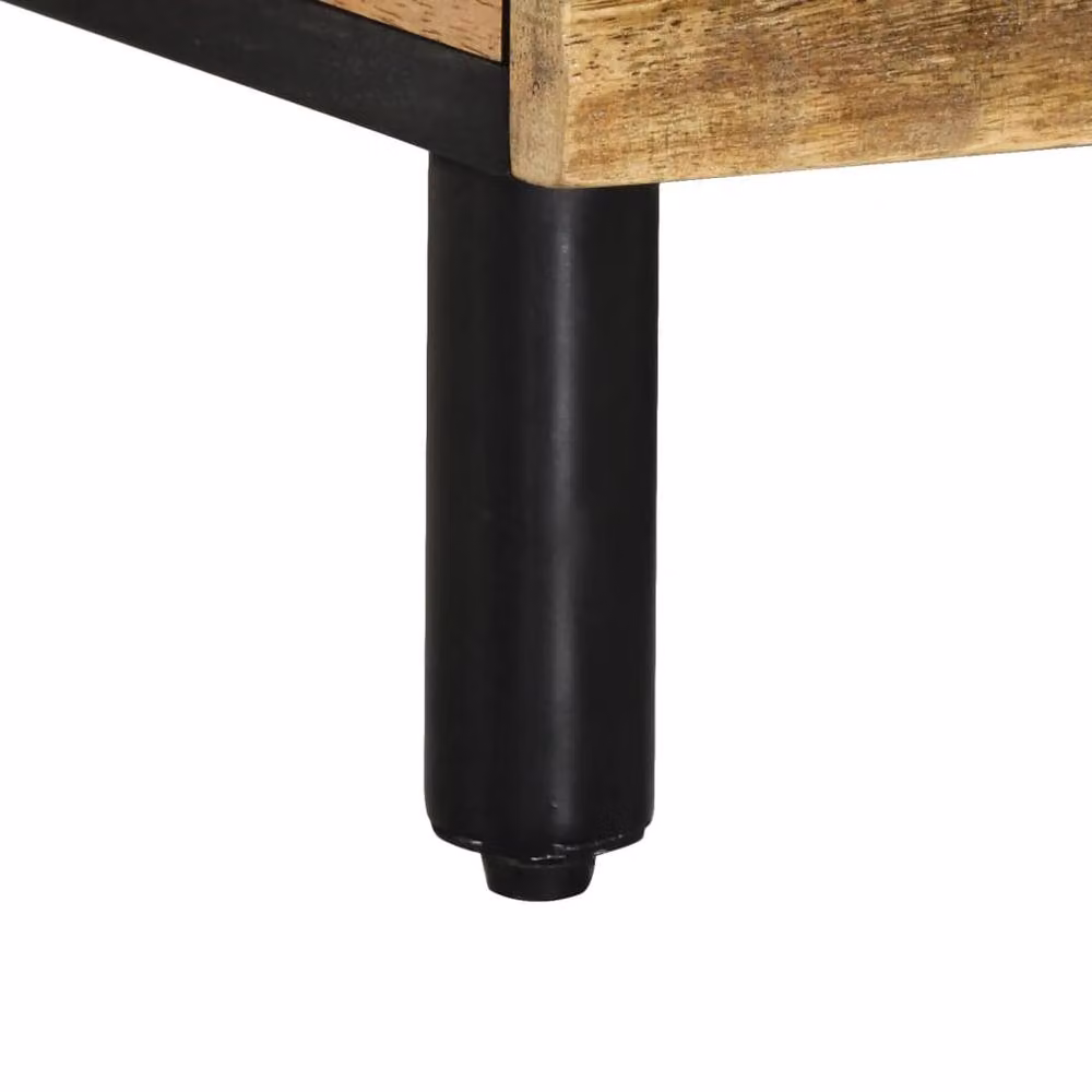 Berkfield Home Beautiful Rectangular Mango Wood Coffee Table in Brown, W/D/H: 80 x 50 x 40 cm – 6