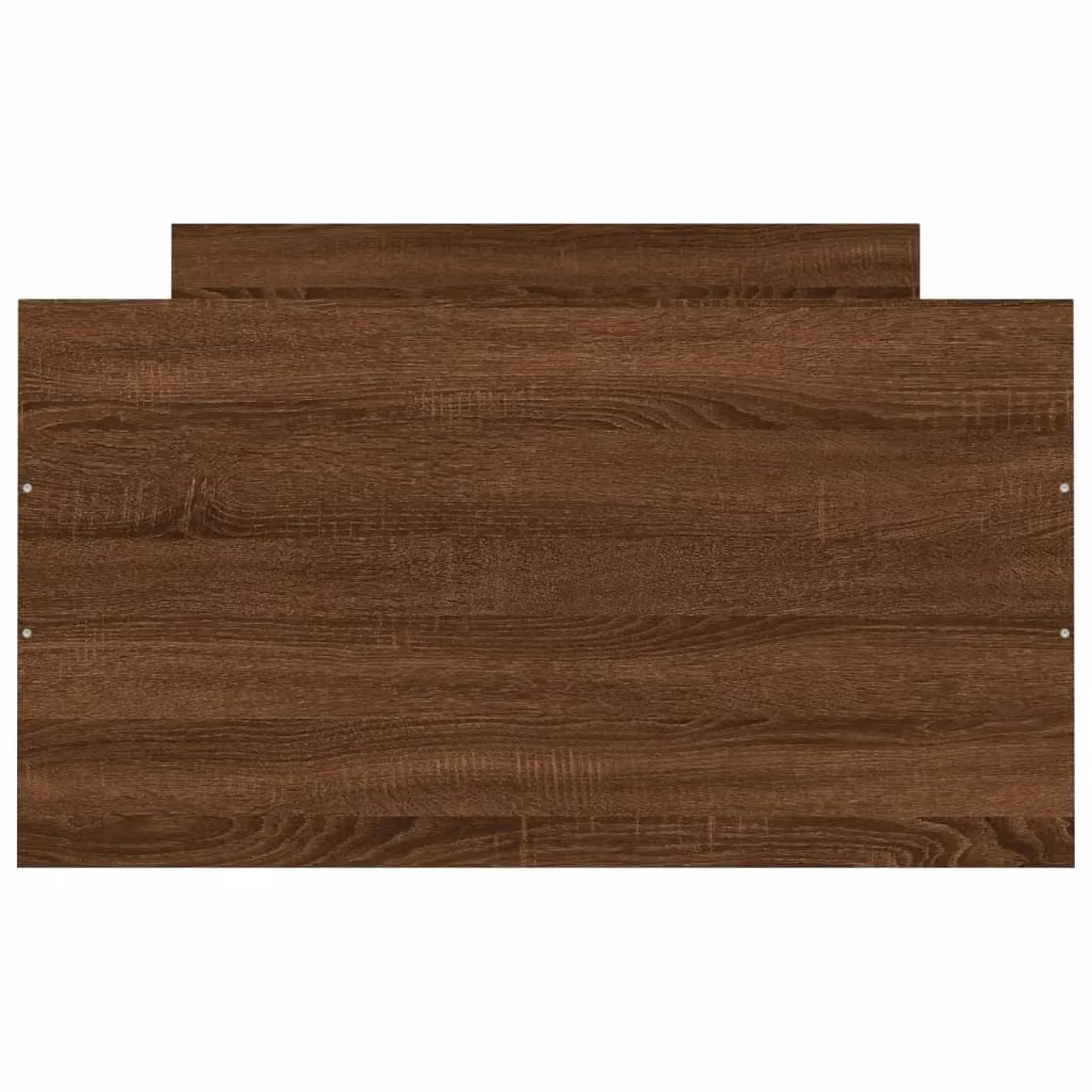 Berkfield Home Modern Bed Frame with Headboard and Footboard in Brown Oak, W/D/H: 90 x 200 cm – 3