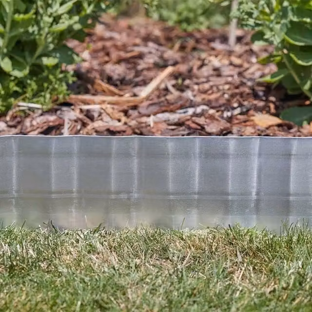 Marco Paul Silver Galvanised Steel Metal Garden Edging, Length: 3 m, Height: 15 cm – 1