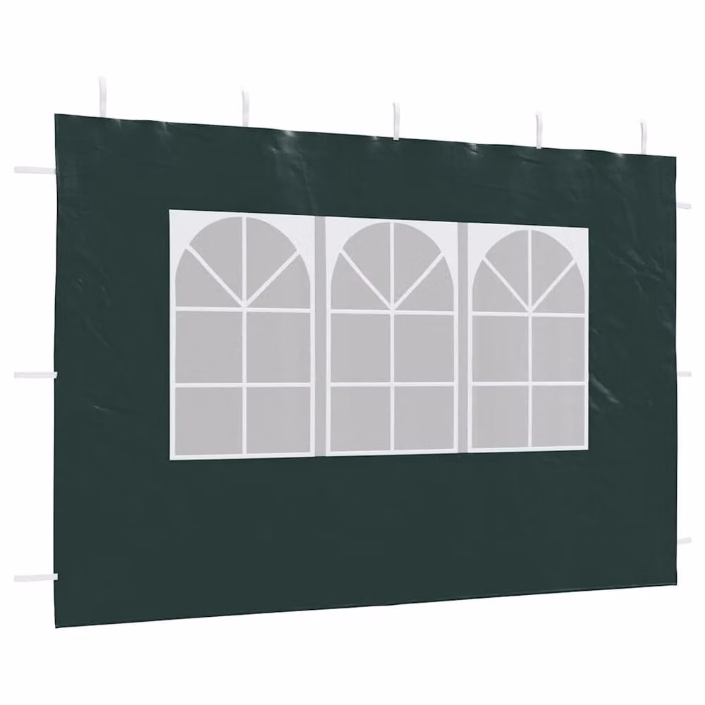 Berkfield Home Party Tent Sidewalls with Window, 2 Pieces, PE Green – 4