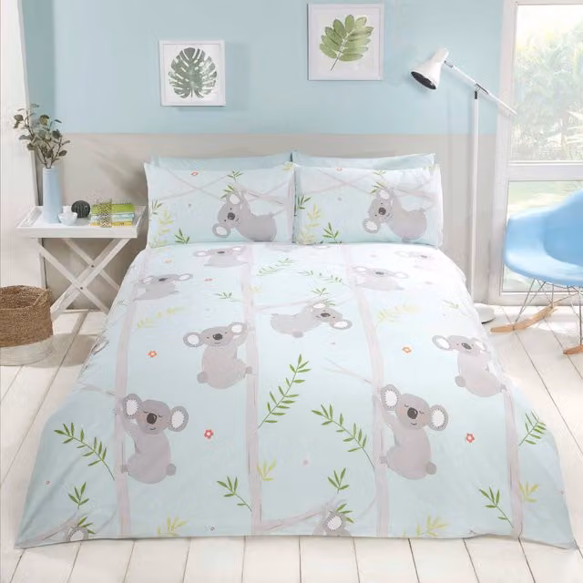 Rapport Home Koala Fun Childrens Duvet Cover Set, Multicolour, W: 200 cm, H: 220 cm