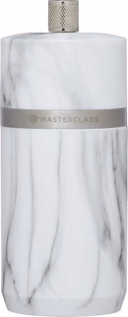 MasterClass Salt and Pepper Mill in White Marble Finish