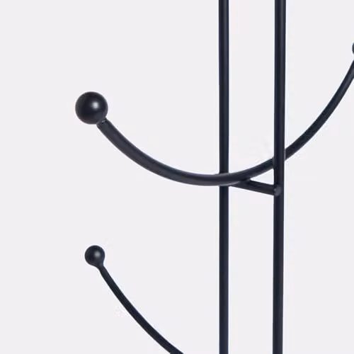 OHS Black Metal Wire Mug Tree with 6 Hooks and Anti-Slip Base, W/D/H: 15.0 x 15.0 x 35.0 cm – 3