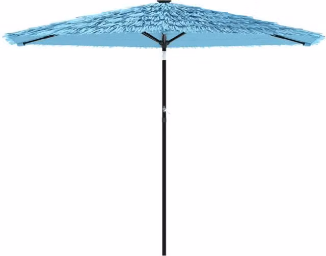 Berkfield Home Durable Garden Parasol with Steel Pole, Blue, W/D/H: 288 x 288 x 225 cm