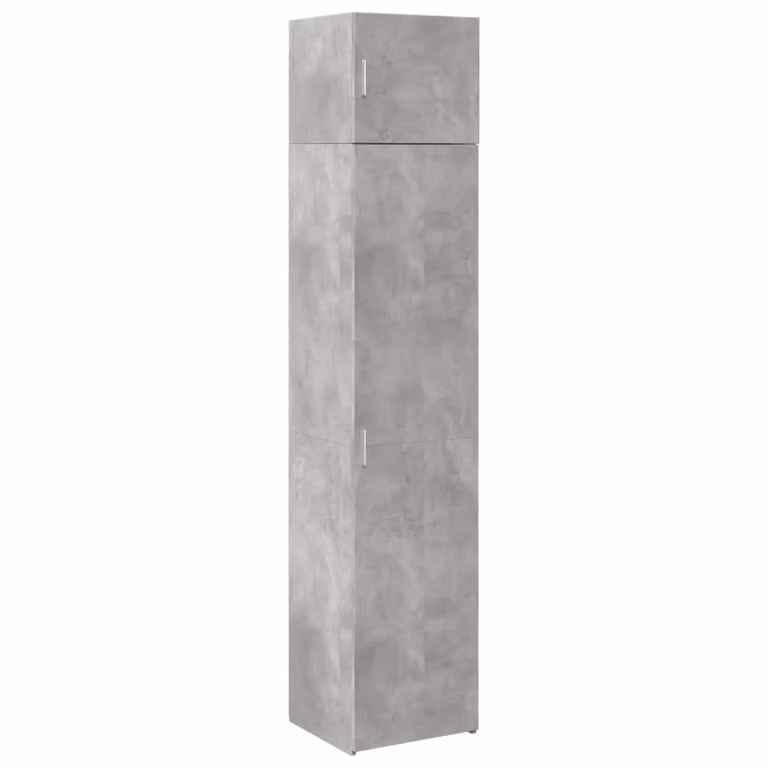 Berkfield Home Slim Freestanding Storage Cabinet in Concrete Grey, W/D/H: 45 x 42.5 x 225 cm