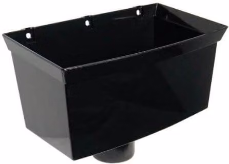 FloPlast Deepflow/Hi-Cap Downpipe Hopper, 80mm, Black
