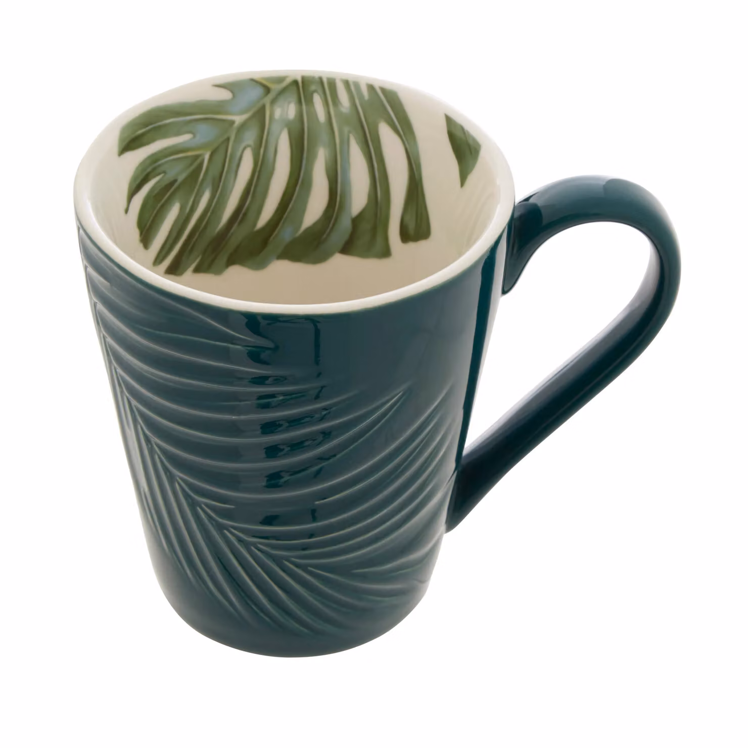 Orsina Botanical Green Porcelain Mug with Floral Design – 2