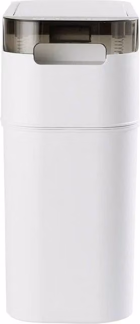 VOGREX Multi Compartment Plastic Pedal Kitchen Recycling Waste Bin in White and Grey