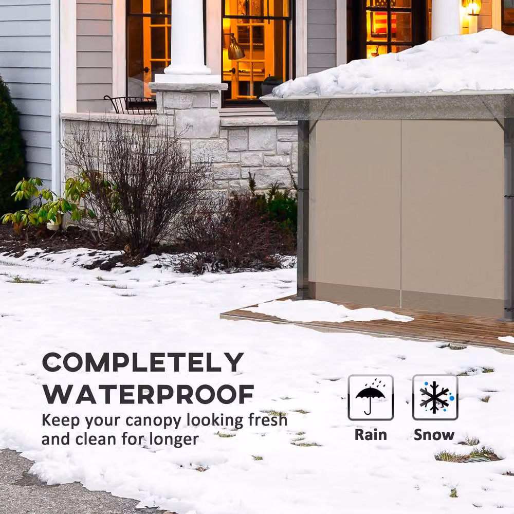 Outsunny Waterproof Transparent Gazebo Protective Cover, W: 200 cm x D: 200 cm – 5
