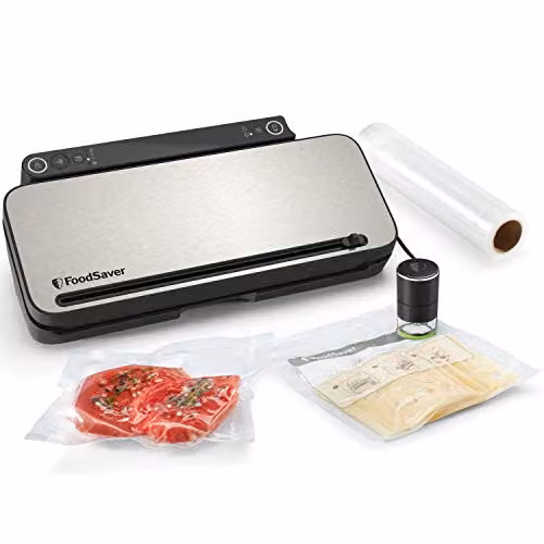 FoodSaver Multi-Use Food Preservation System Vacuum Sealer Machine in Silver and Black