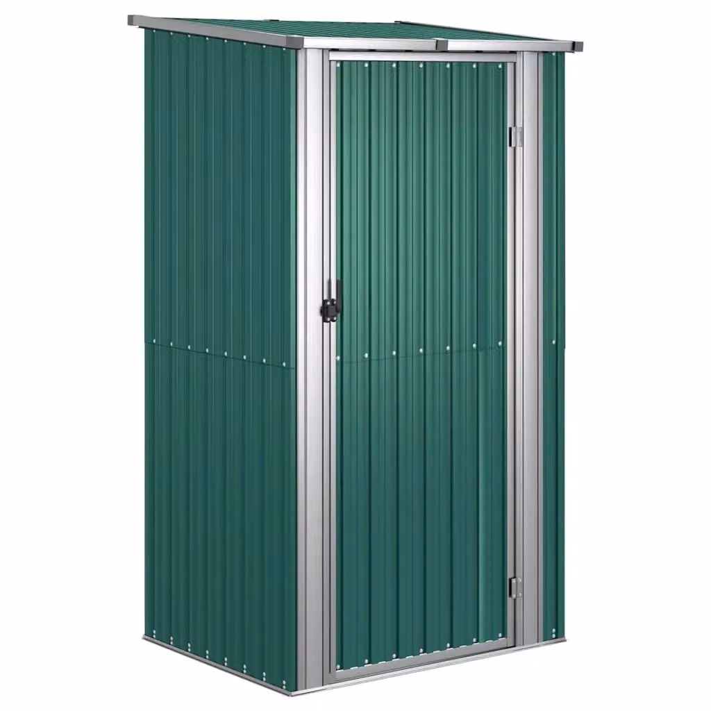 Berkfield Home Green Galvanised Steel Garden Shed W/D/H: 118.5 x 97 x 209.5 cm – 2