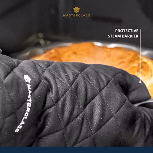 MasterClass Deluxe Professional Black Cotton Single Oven Glove – 5