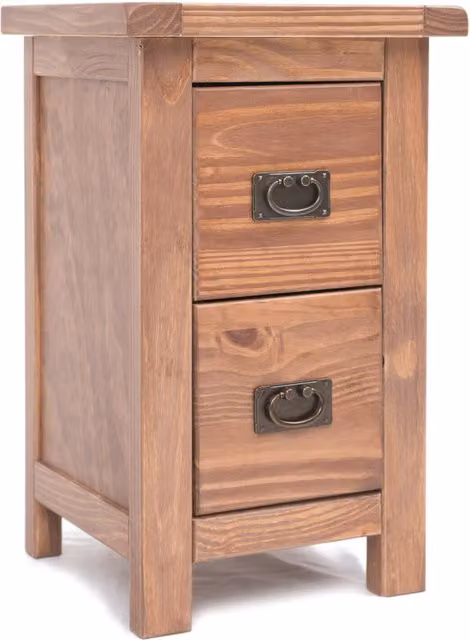 Cabinet Bits Padua 2 Drawer Petite Bedside Table in Light Brown Wood – 1